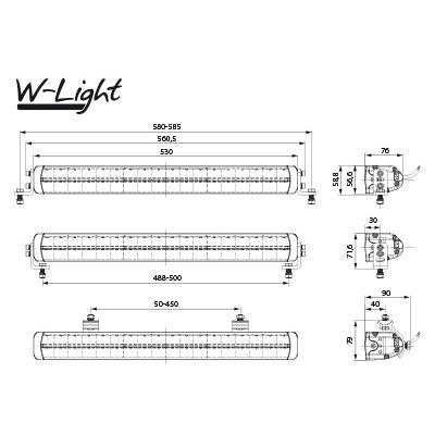 LED-lisävalo W-Light Impulse III 5