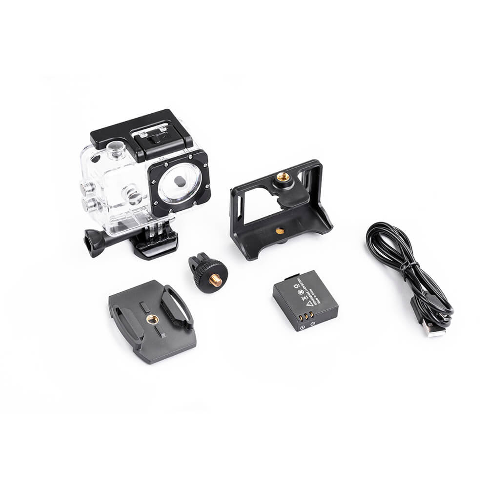 Midland action-kamera H3+ pakkaussisältö