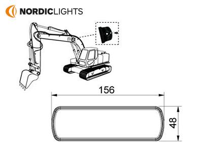 NORDIC LIGHTS leveä Led-työvalo