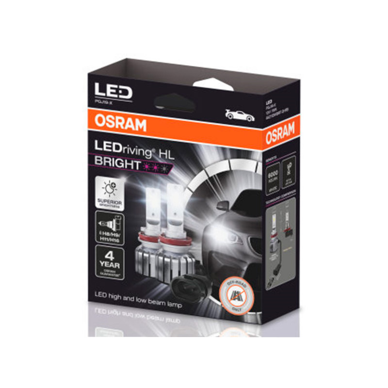 Osram LEDriving LED-Polttimopari H8H11H16H9