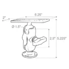 kaikuluotainteline C-koko RAM-111U-B mitat