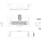 Optibeam Pure 185 työvalopaneelin mitat