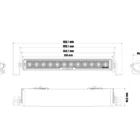 Optibeam Pure 335 työvalopaneelin mitat
