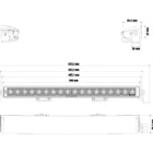 Optibeam Pure 506 työvalopaneelin mitat