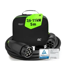 Green Cell sähköauton latauskaapeli 11kW 5m tyyppi 2