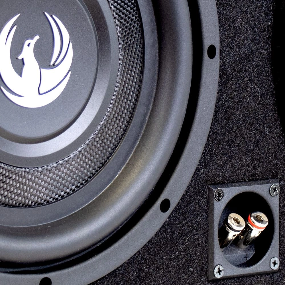 Phoenix Gold ZX210PBSi 10-tuuman koteloitu subwoofer + passiivisäteilijä liitännät
