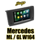 Stinger iE268E -multimediasoitin Mercedes-Benz ML/GL W164/X164 -asennuskehyksellä